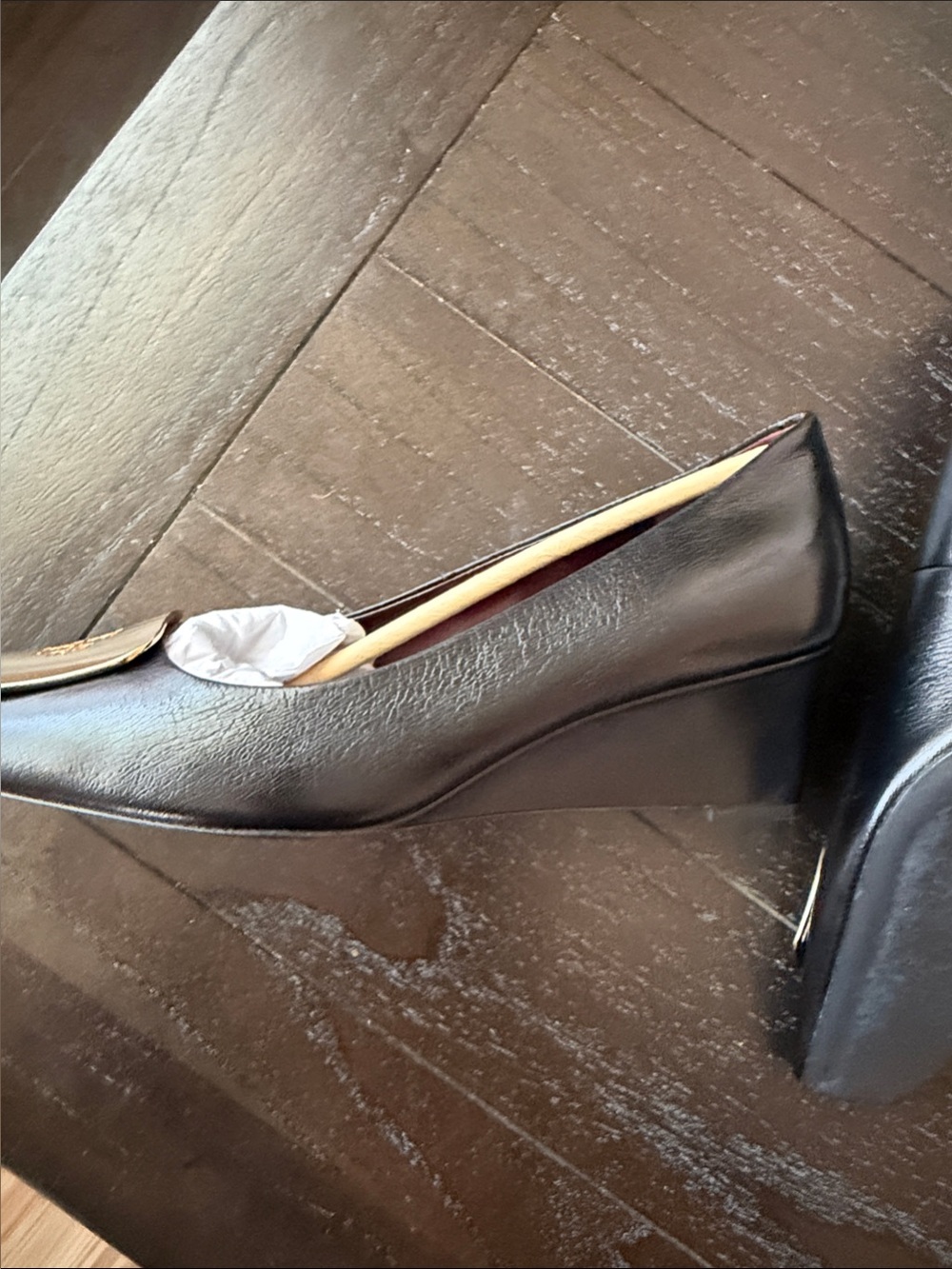 Tory Burch Georgia Wedge 55MM Goat Leather. Exactly as the pictures - Picture 3 of 5